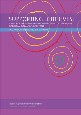 A Study of the Mental Health and Well-Being of Lesbian, Gay, Bisexual and Transgender People