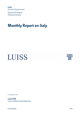 Monthly Report on Italy