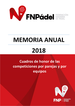 Memoria Anual 2018