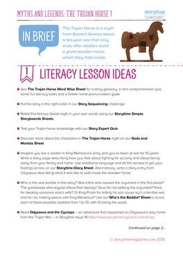 In Brief Literacy Lesson Ideas