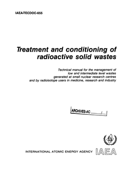 Treatment and Conditioning of Radioactive Solid Wastes