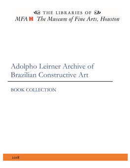 Adolpho Leirner Archive of Brazilian Constructive Art