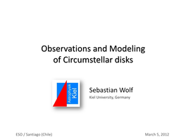 Observations and Modeling of Circumstellar Disks