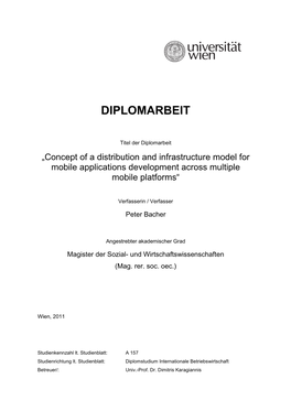 Open Model for the Distribution of Mobile Applications on Multiple Platforms