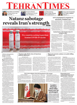 Natanz Sabotage Reveals Iran's Strength
