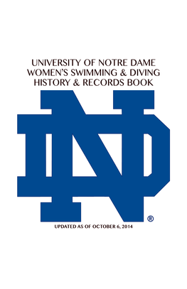 University of Notre Dame Women's Swimming & Diving