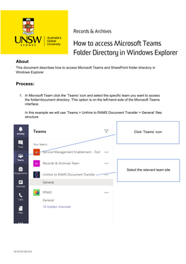 How to Access Microsoft Teams Folder Directory in Windows Explorer