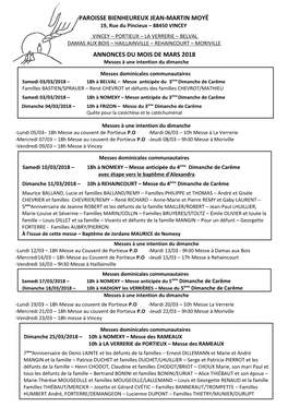 Feuille D'annonces Mensuelle