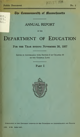 Annual Report of the Department of Education