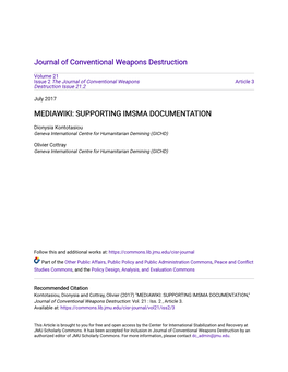 Mediawiki: Supporting Imsma Documentation
