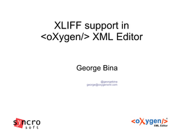 <Oxygen/> XML Editor