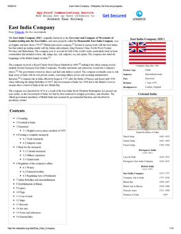 East India Company - Wikipedia, the Free Encyclopedia