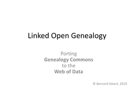 Linked Open Genealogy