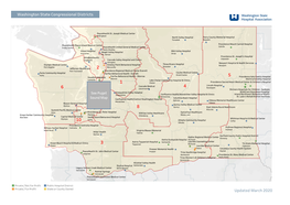 Map of Hospitals in Washington State Congressional Districts