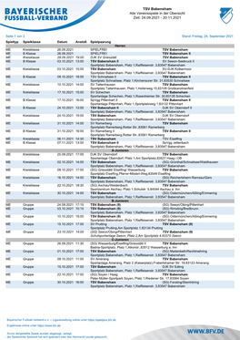 TSV Babensham Alle Vereinsspiele in Der Übersicht Zeit: 11.07