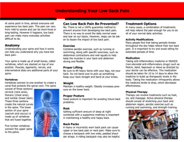 Understanding Your Low Back Pain