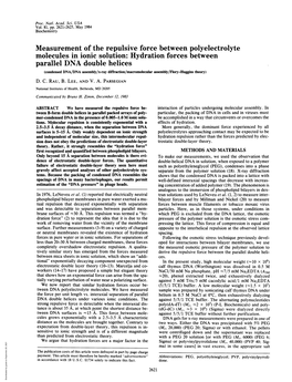 Measurement of the Repulsive Force Between Polyelectrolyte Molecules