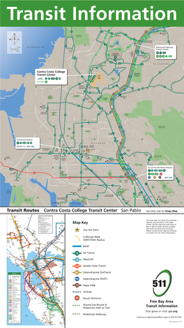 Transit Routes Contra Costa College Transit Center San Pablo See Other Side for Stops