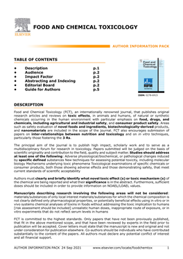 Food and Chemical Toxicology