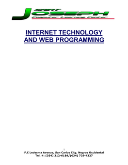 Internet Technology and Web Programming