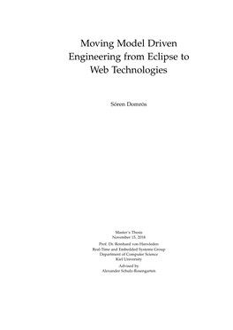 Moving Model Driven Engineering from Eclipse to Web Technologies