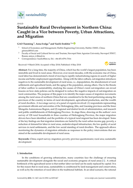 Sustainable Rural Development in Northern China: Caught in a Vice Between Poverty, Urban Attractions, and Migration