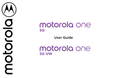 Motorola One 5G / Motorola One 5G UW Manual Number: SSC8C91897-A