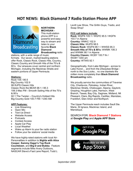 HOT NEWS: Black Diamond 7 Radio Station Phone APP