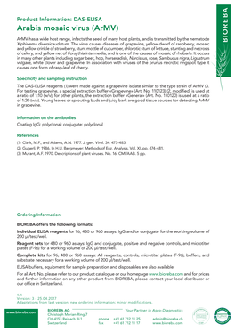 Arabis Mosaic Virus (Armv)