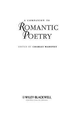 Romantic Poetry