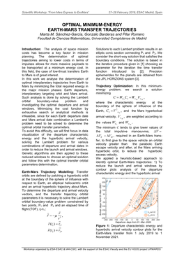 OPTIMAL MINIMUM-ENERGY EARTH-MARS TRANSFER TRAJECTORIES Marta M