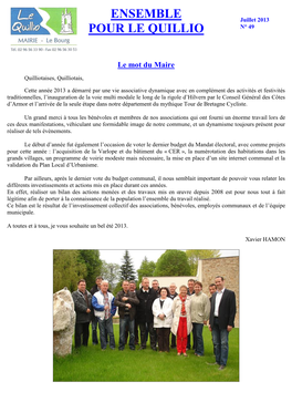 Bulletin Juillet 2013