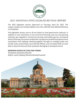 2021 Final Legislative Report
