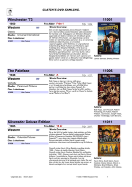 DVD Profiler: 11 Western Film