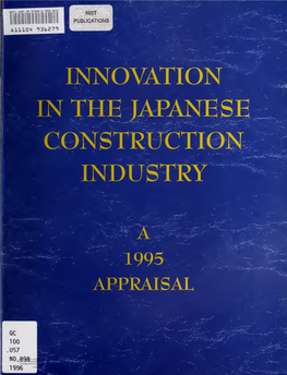 Innovation in the Japanese Construction Industsry