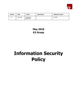 Information Security Policy