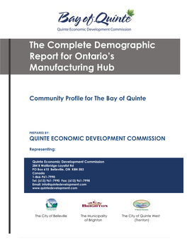 The Complete Demographic Report for Ontario's Manufacturing