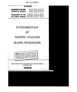 Fundamentals of Traffic Analysis (Radio-Telegraph