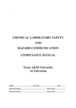 Chem Lab Safety & Hazcom Compliance Manual 2006