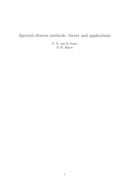 Spectral Element Methods: Theory and Applications