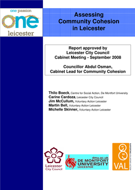 Assessing Community Cohesion in Leicester