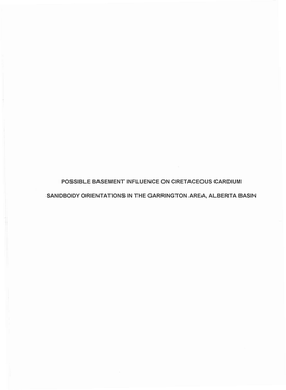 Possible Basement Influence on Cretaceous Cardium Sand Body Orientations in the Garrington Area, Alberta Basin