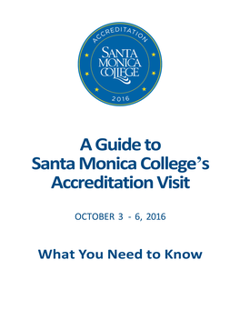 Santa Monica College Accreditation Booklet