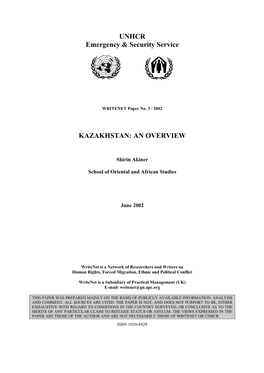 Kazakhstan: an Overview