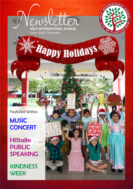 HELP INTERNATIONAL SCHOOL Newsletterissue: 2018 / December