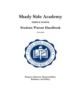 Shady Side Academy Middle School Student/Parent Handbook – 2019-2020