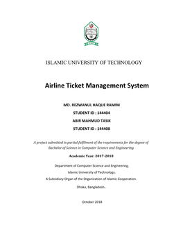 Airline Ticket Management System