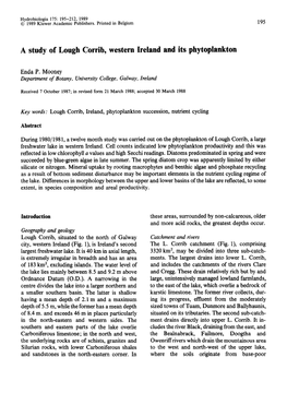 A Study of Lough Corrib, Western Ireland and Its Phytoplankton