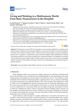 Living and Working in a Multisensory World: from Basic Neuroscience to the Hospital