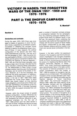 THE DHOFAR CAMPAIGN 1970-1976 S